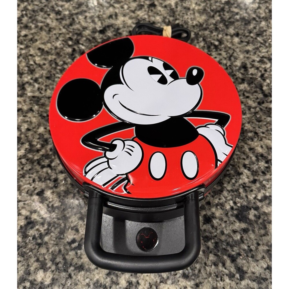 Disney Mickey Mouse 7.5 Inch Waffle/Pancake Maker (Tested-works) Light Indicated